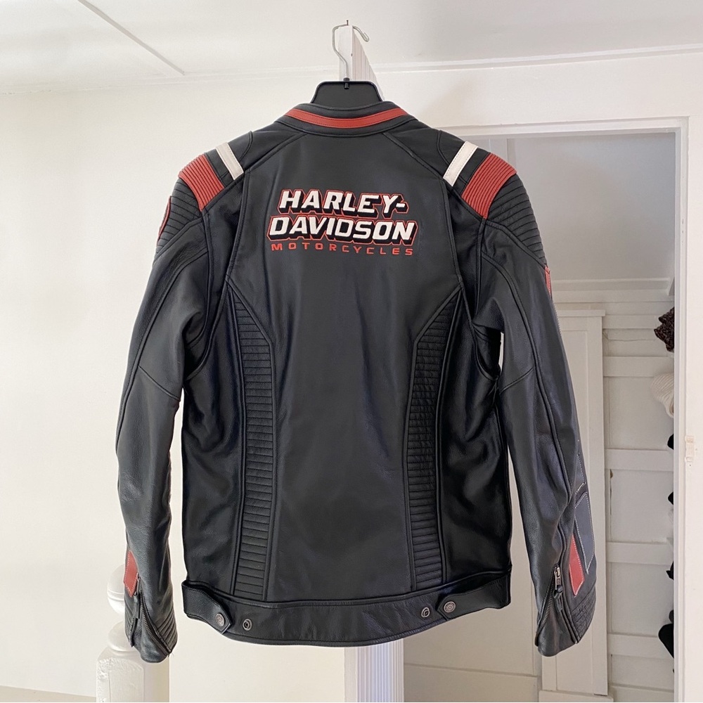 Harley Davidson Boxford Leather Motorcycle Jacket - Picture 2 of 10